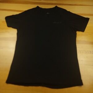 YOUNGLA LOS ANGELES Black T Shirt Crew Neck Short Sleeve Viscose Spandex Small